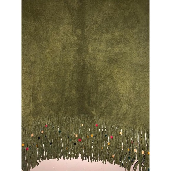 Vintage/ Retro / Groovy Handmade Leather Vest With Fringe , Concho’s & Beads - Picture 8 of 16